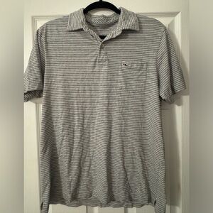 Small Vineyard Vines Grey Stripped Polo